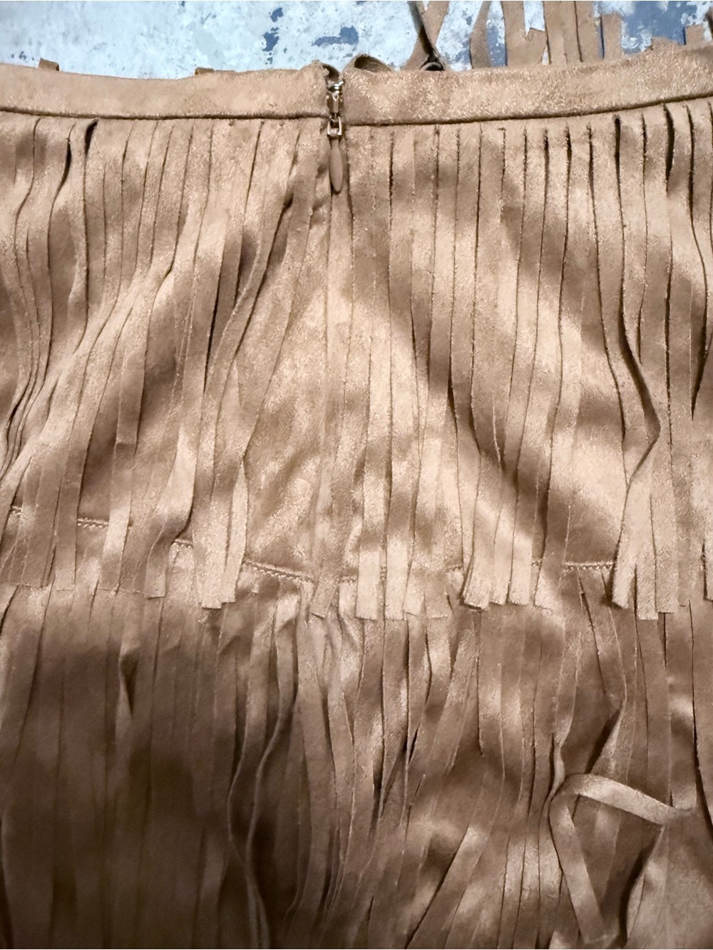 Universal Thread Tan Layered Fringe Mini Skirt - Picture 6 of 6